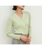 【アナイ/ANAYI】のウールシルクリブVネック カーディガン mint green|ID: prp329100004707771 ipo3291000000034002957