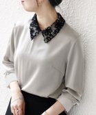 【シップス フォー ウィメン/SHIPS】のSHIPS any 洗濯機可能 サテン レースカラー ブラウス 人気、トレンドファッション・服の通販 founy(ファニー) ファッション Fashion レディースファッション Fashion for Women トップス・カットソー Cut & Sew Tops シャツ・ブラウス・オフィスカジュアル Elegant Blouses & Button-Ups 洗える Machine Washable サテン Satin, Glossy Fabric ジャケット Jacket, Outerwear スウェット / スエット Sweatshirt, Sweatwear デニム Denim, Jeans Material フェミニン Feminine, Girly レース Lace, Lace Fabric エレガント 上品 Elegant ビジネス 仕事 通勤 Business / Work / Commuting 2026年 2026 thumbnail ライトグレー|ID: prp329100004707788 ipo3291000000036163070