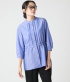 【ニューヨーカー/NEWYORKER】のライトダンガリー 7分袖ドローストリングブラウス 人気、トレンドファッション・服の通販 founy(ファニー) ファッション Fashion レディースファッション Fashion for Women トップス・カットソー Cut & Sew Tops シャツ・ブラウス・オフィスカジュアル Elegant Blouses & Button-Ups スタンド Stand Collar, Upright Stand チュニック Tunic, Long Top ドローストリング Drawstring, Pull Cord フロント Front, Front Design ラベンダー Lavender A/W・秋冬 Autumn/Winter thumbnail ブルー|ID: prp329100004707814 ipo3291000000034003283