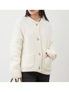 【ミラオーウェン/Mila Owen】の金釦ムートンライクボアニットカーディガン WHT[001]|ID: prp329100004707828 ipo3291000000034437826