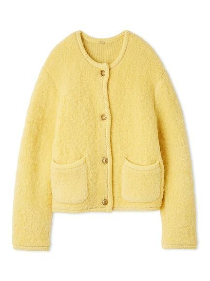 【ミラオーウェン/Mila Owen】の金釦ムートンライクボアニットカーディガン インテリア・キッズ・メンズ・レディースファッション・服の通販 founy(ファニー) 　雑誌掲載アイテム　Magazine Picks & Fashion Features　ファッション雑誌　Fashion Magazines　アンドガール　andGIRL　クラッシィ　CLASSY.　ファッション　Fashion　レディースファッション　Fashion for Women　トップス・カットソー　Cut & Sew Tops　ニット　Knit Tops & Sweaters　カーディガン・羽織り　Layered Style Cardigans　11月号　November Issue　雑誌　Magazine, Fashion Magazine　YEL[032]|ID: prp329100004707828 ipo3291000000034437829