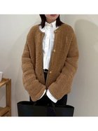 【ミラオーウェン/Mila Owen】の金釦ムートンライクボアニットカーディガン CML[038]|ID: prp329100004707828 ipo3291000000034573950