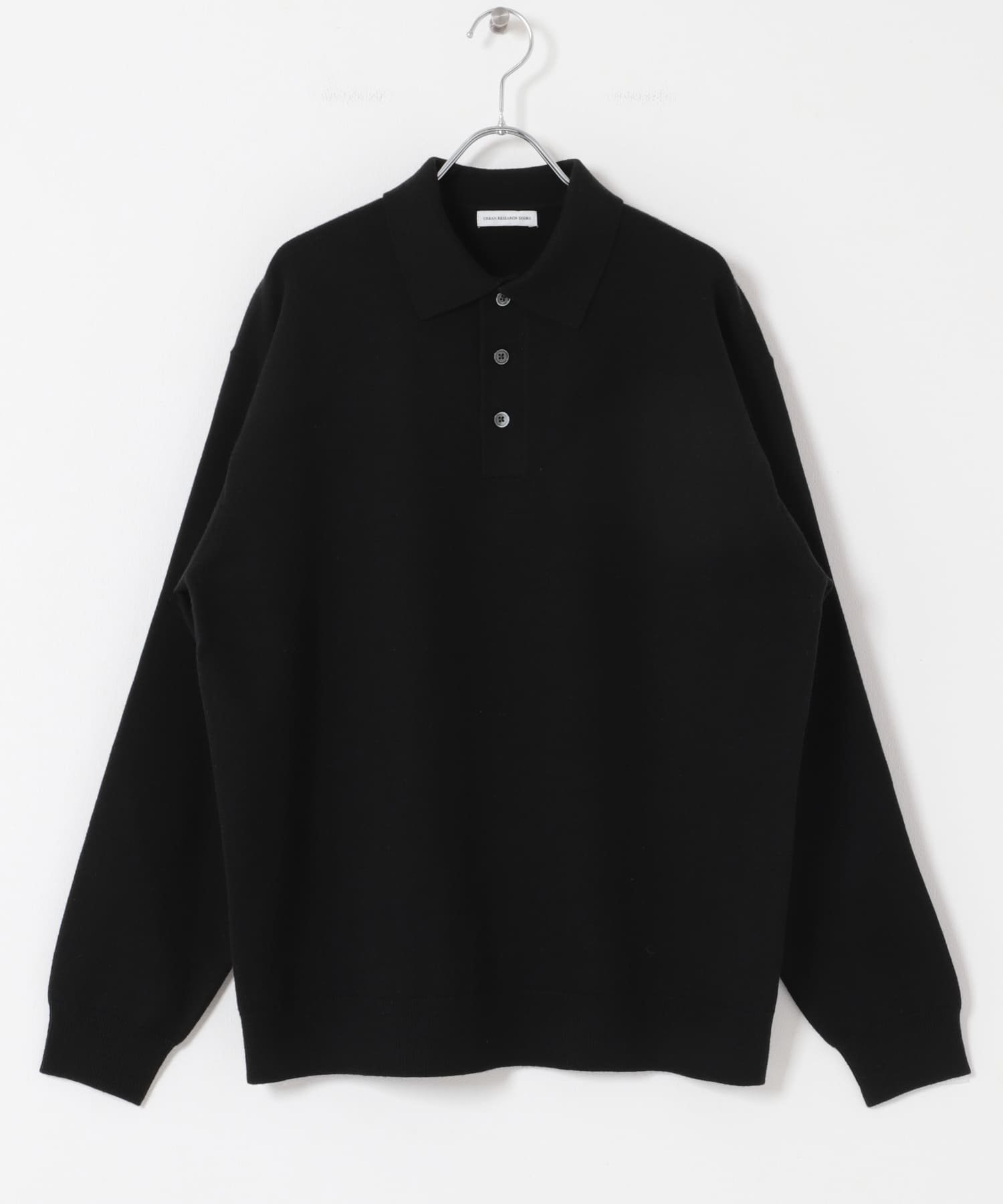 【アーバンリサーチ ドアーズ/URBAN RESEARCH DOORS / MEN】の『XLサイズ/WEB限定/仁村紗和さん着用』『UR TECH 200日ニット』 ポロシャツ インテリア・キッズ・メンズ・レディースファッション・服の通販 founy(ファニー) 　ファッション　Fashion　メンズファッション　Fashion for Men　2025年　2025　2025-2026秋冬・A/W　Autumn/Winter 2025–26 AW25–26　冬　Winter / This Winter　おすすめ　Recommended / Our Picks　ポロシャツ　Polo Shirt, Collared Tee　A/W・秋冬　Autumn/Winter　BLACK|ID: prp329100004707882 ipo3291000000034278174