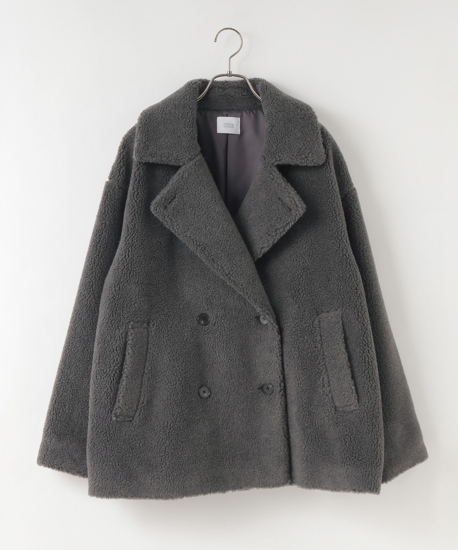 【ローリーズファーム/LOWRYS FARM】の2WAYエリボアコート インテリア・キッズ・メンズ・レディースファッション・服の通販 founy(ファニー) 　ファッション　Fashion　レディースファッション　Fashion for Women　アウター　Coat / Outerwear Collection　コート・ロングコート・ピーコート　Long Coats, Peacoats & More　ショート　Short, Short Length　ボトム　Bottoms, Lower Wear　ロング　Long, Long-Length　ワイド　Wide, Wide Fit　チャコールグレー|ID: prp329100004707905 ipo3291000000034004125