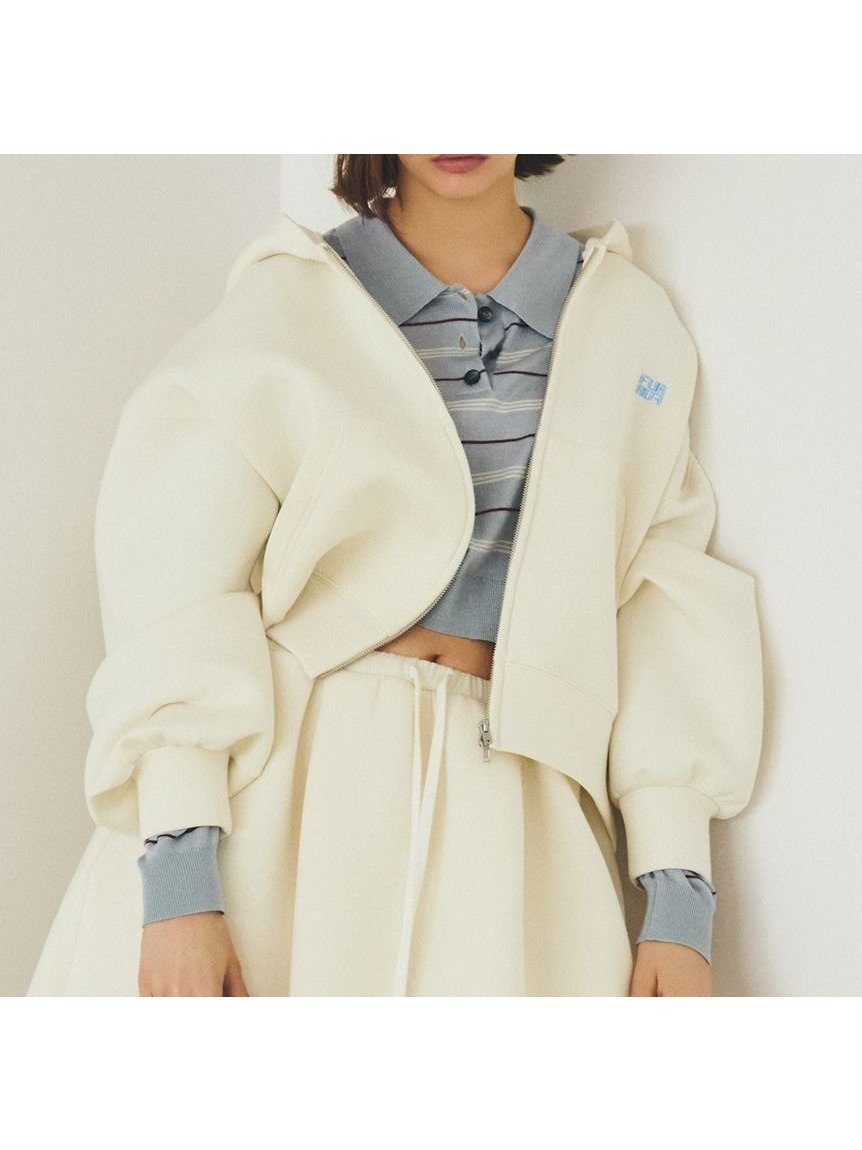 【ファーファー/FURFUR】の【WEB・一部店舗限定カラー】ロゴ刺繍ジップアップフーディー インテリア・キッズ・メンズ・レディースファッション・服の通販 founy(ファニー) 　ファッション　Fashion　レディースファッション　Fashion for Women　なめらか　Smooth, Silky Texture　スマート　Smart, Elegant　スリーブ　Sleeve, Long Sleeve / Short Sleeve　セットアップ　Set-Up, Coordinated Outfit　トレンド　Trend, Trending Now　フレア　Flare, Flared　IVR[003]|ID: prp329100004707913 ipo3291000000034004191