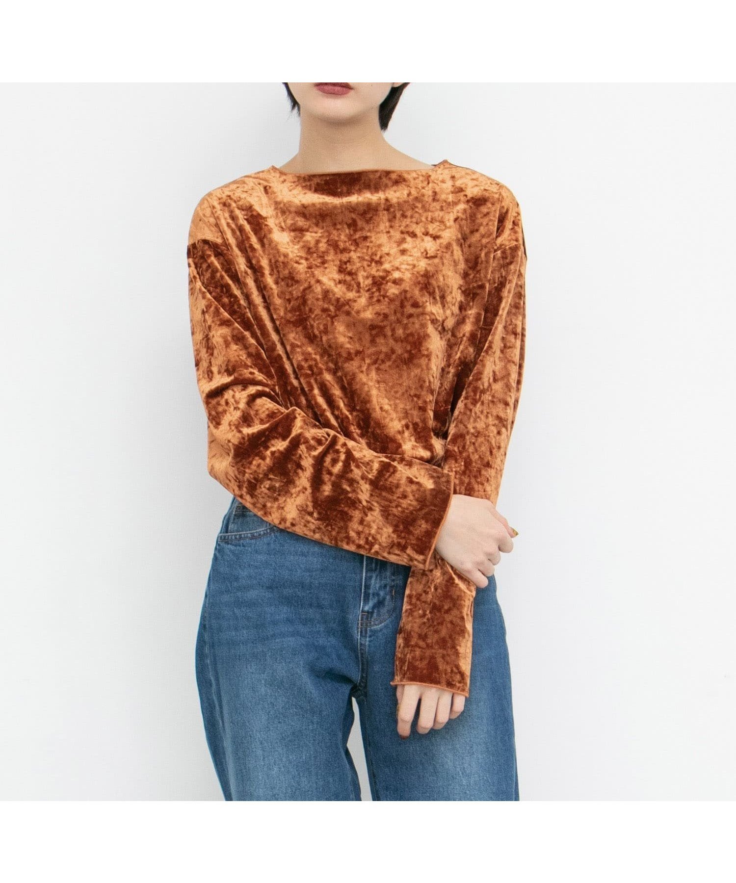 【ケービーエフ/KBF / URBAN RESEARCH】のクラッシュベロアプルオーバー インテリア・キッズ・メンズ・レディースファッション・服の通販 founy(ファニー) 　ファッション　Fashion　レディースファッション　Fashion for Women　トップス・カットソー　Cut & Sew Tops　カジュアルプルオーバー・ニットトップス　Pullovers & Knit Tops / Casual Pullovers　ベロアトップス　Velour Tops / Velvet-Look Items　クラッシュ　Distressed, Crashed Style　ベロア　Velour, Soft Velvet　BROWN|ID: prp329100004708483 ipo3291000000034007202