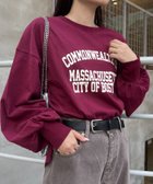【チャオパニックティピー/CIAOPANIC TYPY】のUSAコットンプリント袖ボリュームスリーブロゴロンTee バーガンディー|ID: prp329100004708533 ipo3291000000034125148