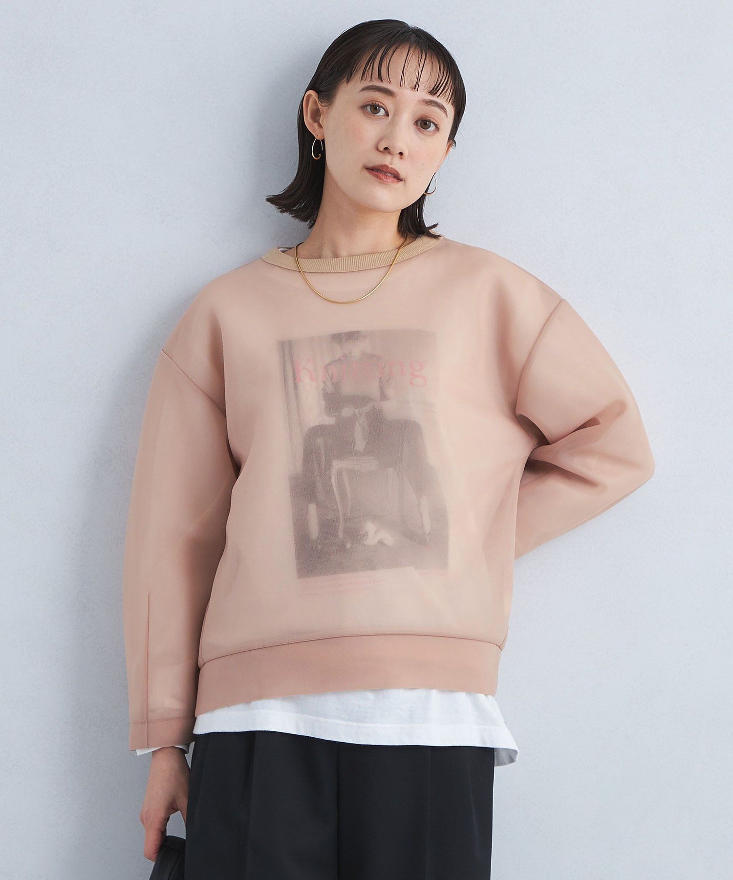 【ユナイテッドアローズ/UNITED ARROWS】のシアー ダンボール コクーン プルオーバー インテリア・キッズ・メンズ・レディースファッション・服の通販 founy(ファニー) 　ファッション　Fashion　レディースファッション　Fashion for Women　トップス・カットソー　Cut & Sew Tops　カジュアルプルオーバー・ニットトップス　Pullovers & Knit Tops / Casual Pullovers　インナー　Innerwear　春　Spring　秋　Autumn　コクーン　Cocoon, Cocoon Silhouette　シアー　Sheer, See-Through　フォルム　Silhouette, Form　ボトム　Bottoms, Lower Wear　リラックス　Relax, Relaxed Fit　ロング　Long, Long-Length　ワイド　Wide, Wide Fit　冬　Winter / This Winter　アウトレット　Outlet / Clearance　おすすめ　Recommended / Our Picks　LT.PINK|ID: prp329100004708538 ipo3291000000034007723