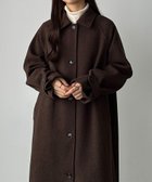 【ジュノア/JUNOAH】のcallautia ヘリンボーンステンカラーロングコート キャメル|ID: prp329100004708577 ipo3291000000034008215