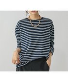 【グローバルワーク/GLOBAL WORK】のFffit エフィット/天竺ボーダーTシャツ長袖/一部店舗限定/580823 ネイビー×オフ88|ID:prp329100004708618