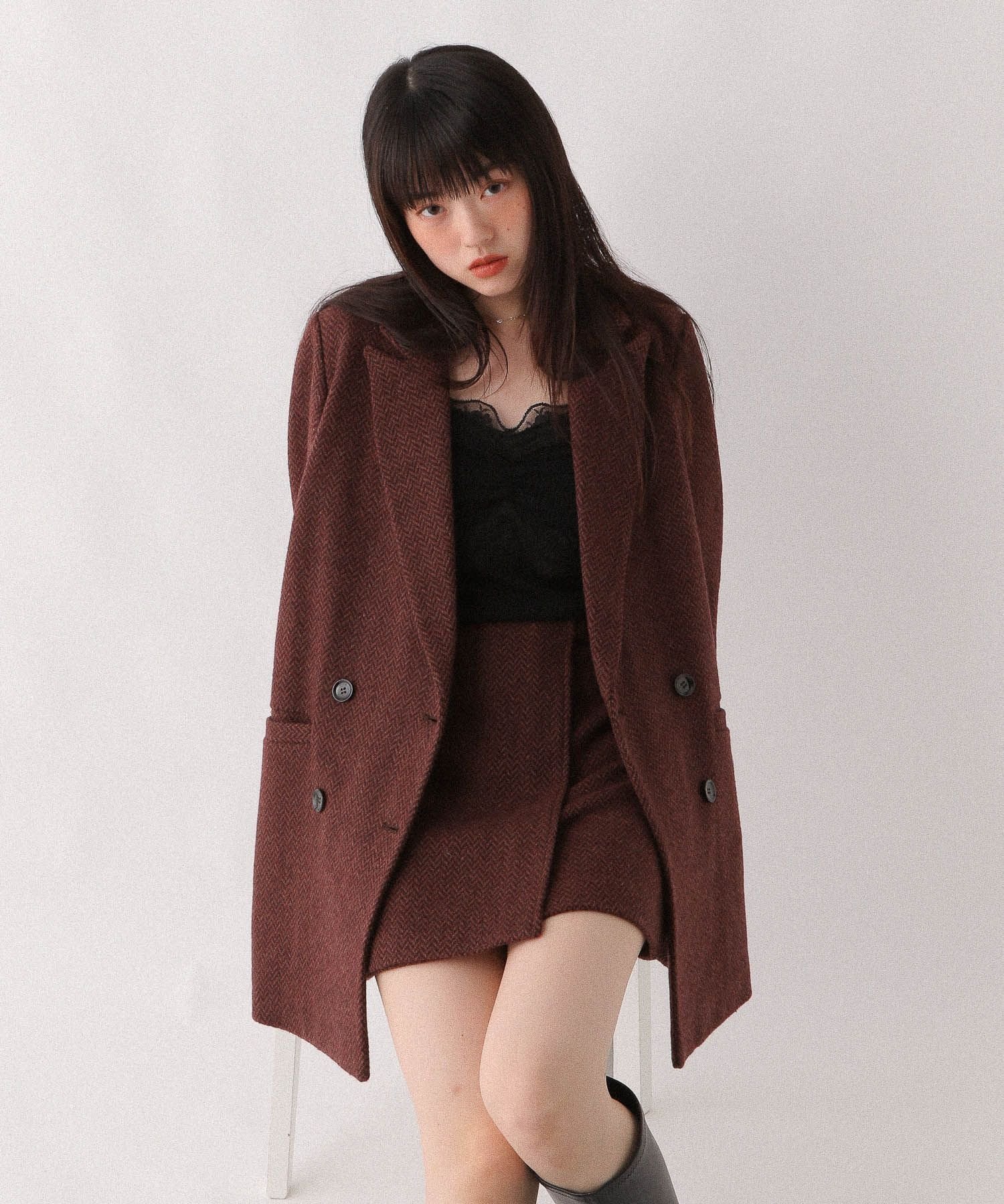 【ヘザー/Heather】のWinter Big Jacket インテリア・キッズ・メンズ・レディースファッション・服の通販 founy(ファニー) 　ファッション　Fashion　レディースファッション　Fashion for Women　アウター　Coat / Outerwear Collection　レディースジャケット・軽アウター　Jackets　冬　Winter / This Winter　おすすめ　Recommended / Our Picks　クラシック　Classic, Timeless Style　ジャケット　Jacket, Outerwear　ダウン　Down, Puffer　ビッグ　Big, Oversized　フォーマル　Formal, Dressy　ボトム　Bottoms, Lower Wear　ミニスカート　Mini Skirt, Short Skirt　ラップ　Wrap, Wrap Design　レッド系|ID: prp329100004708619 ipo3291000000034008950
