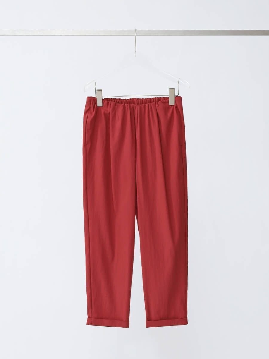 【ラシュッド/LASUD】のテーパードロールアップパンツ インテリア・キッズ・メンズ・レディースファッション・服の通販 founy(ファニー) 　ファッション　Fashion　レディースファッション　Fashion for Women　パンツ　Pants & Trousers　バランス　Balance, Style Balance　エレガント 上品　Elegant　ワインレッド|ID: prp329100004708634 ipo3291000000034009096
