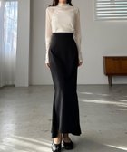 【ジュノア/JUNOAH】のハイウエストサイドスリットスカート ブラック|ID: prp329100004708663 ipo3291000000034009504