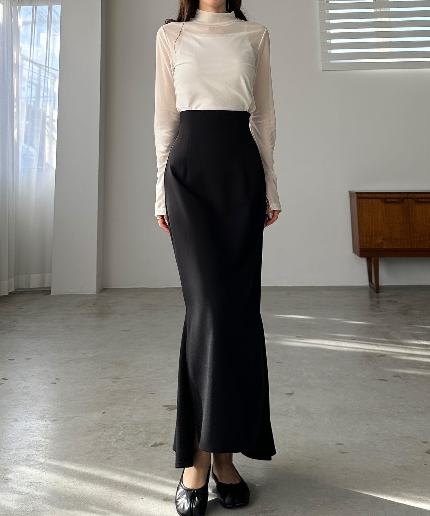 【ジュノア/JUNOAH】のハイウエストサイドスリットスカート インテリア・キッズ・メンズ・レディースファッション・服の通販 founy(ファニー) 　ファッション　Fashion　レディースファッション　Fashion for Women　スカート　Skirts　ブラック|ID: prp329100004708663 ipo3291000000034009504