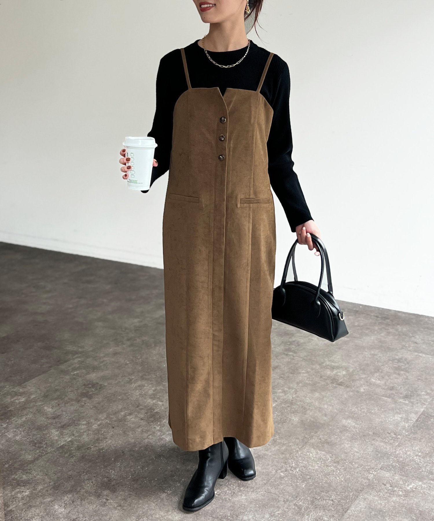 【シェトワ/Chez toi】のIラインキャミワンピース×ニットプルオーバー 人気、トレンドファッション・服の通販 founy(ファニー) 　ファッション　Fashion　レディースファッション　Fashion for Women　ワンピース　Dresses　キャミソールワンピース　Camisole Dresses　インナー　Innerwear　キャミワンピース　Cami Dress, Slip Dress　トレンド　Trend, Trending Now　フェイク　Faux, Fake　ベーシック　Basic, Essential　ポケット　Pocket, Pocket Detail　無地　Plain, Solid Color　ロング　Long, Long-Length　再入荷　Restock / Back in Stock　 other-1|ID: prp329100004708685 ipo3291000000034009851