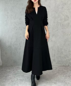 【ジュノア/JUNOAH】のキーネック裏起毛マーメイドワンピース 人気、トレンドファッション・服の通販 founy(ファニー) ファッション Fashion レディースファッション Fashion for Women ワンピース Dresses マーメイド Mermaid, Fishtail Silhouette |ID:prp329100004708688