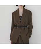 【ガレージ オブ グッド クロージング/GARAGE OF GOOD CLOTHING】のベルト付きダブルテーラージャケット ブラウン|ID: prp329100004708731 ipo3291000000034010402