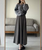 【ジュノア/JUNOAH】のLouere ショートニットトップス+フレアキャミワンピース チャコール|ID: prp329100004708757 ipo3291000000034010656