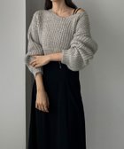 【ジュノア/JUNOAH】のLouere ショートニットトップス+フレアキャミワンピース グレー|ID: prp329100004708757 ipo3291000000034010660