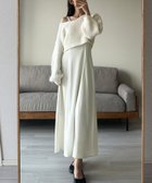 【ジュノア/JUNOAH】のLouere ショートニットトップス+フレアキャミワンピース アイボリー|ID: prp329100004708757 ipo3291000000034010661