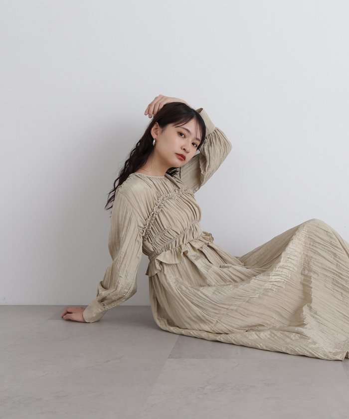 【エヌ ナチュラルビューティーベーシック/N.Natural Beauty basic】のビスチェ切替シャーリングワンピース インテリア・キッズ・メンズ・レディースファッション・服の通販 founy(ファニー) https://founy.com/ ファッション Fashion レディースファッション Fashion for Women ワンピース Dresses カフス Cuff Design シャーリング Shirring, Ruched ビスチェ Bustier, Corset Top フリル Frill, Ruffle 切替 Switching, Contrast Panel |ID: prp329100004708771 ipo3291000000034010997