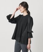 【ユナイテッドアローズ/UNITED ARROWS】のプリーツ コンビ ニット ブラウス -ウォッシャブル- BLACK|ID:prp329100004708832