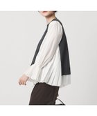 【ユナイテッドアローズ/UNITED ARROWS】のプリーツ コンビ ニット ブラウス -ウォッシャブル- DK.GRAY|ID:prp329100004708832