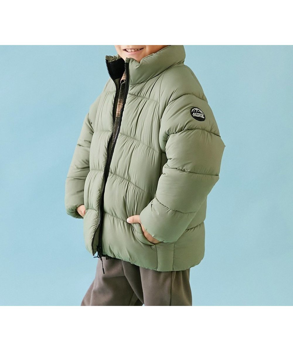 【デビロック/devirock / KIDS】の洗える ファイバーダウン えらべるフード デザイン 中綿ジャケット アウター 25AW インテリア・キッズ・メンズ・レディースファッション・服の通販 founy(ファニー) ファッション Fashion キッズファッション Fashion for Kids アウター Coat Outerwear /Kids 洗える Machine Washable シンプル Simple, Minimal ジャケット Jacket, Outerwear タフタ Taffeta, Structured Fabric ダウン Down, Puffer ポケット Pocket, Pocket Detail 冬 Winter / This Winter 2025年 2025 2025-2026秋冬・A/W Autumn/Winter 2025–26 AW25–26 043-スタンドWP-Lカーキ|ID: prp329100004708940 ipo3291000000034522348