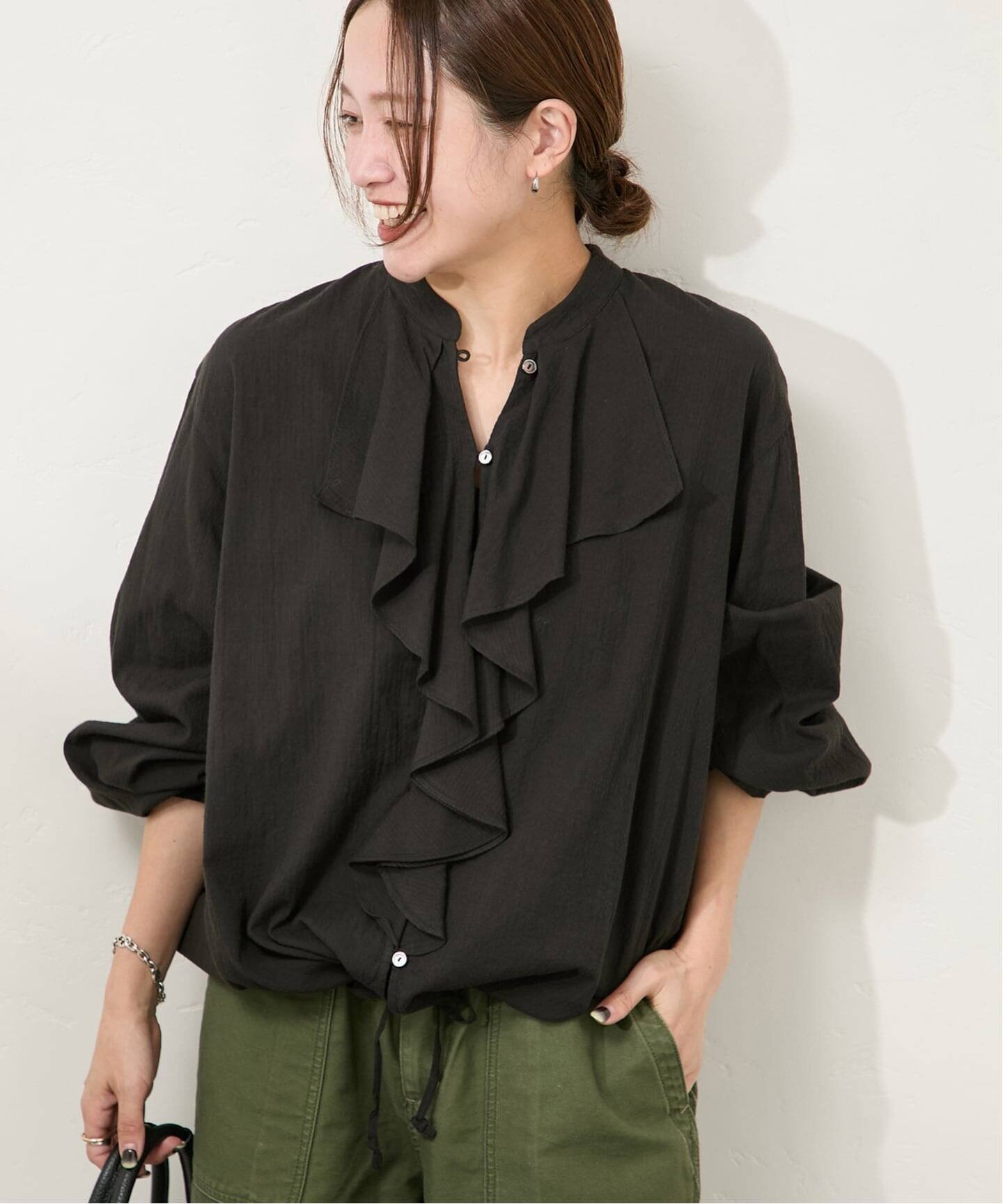 【ジャーナルスタンダード/JOURNAL STANDARD】の《WEB限定追加 2》ボイルストライプフリルブラウス 人気、トレンドファッション・服の通販 founy(ファニー) 　ファッション　Fashion　レディースファッション　Fashion for Women　トップス・カットソー　Cut & Sew Tops　シャツ・ブラウス・オフィスカジュアル　Elegant Blouses & Button-Ups　2025年　2025　2025-2026秋冬・A/W　Autumn/Winter 2025–26 AW25–26　ストライプ　Stripe, Striped Pattern　フリル　Frill, Ruffle　フロント　Front, Front Design　ブラウジング　Blouson Silhouette, Cinched Waist　羽織　Haori, Light Jacket　 other-1|ID: prp329100004708996 ipo3291000000034013816