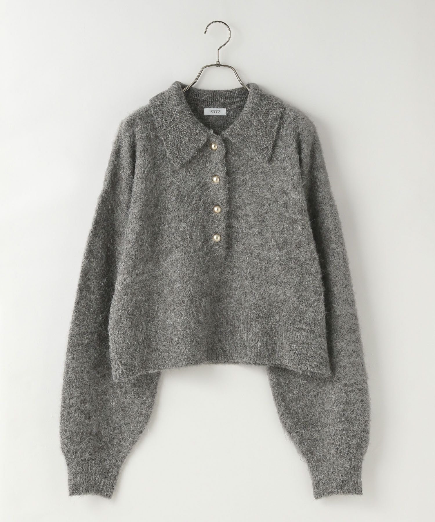 【ローリーズファーム/LOWRYS FARM】のポロニットプルオーバーLS インテリア・キッズ・メンズ・レディースファッション・服の通販 founy(ファニー) 　ファッション　Fashion　レディースファッション　Fashion for Women　トップス・カットソー　Cut & Sew Tops　ニット　Knit Tops & Sweaters　カジュアルプルオーバー・ニットトップス　Pullovers & Knit Tops / Casual Pullovers　クロップド　Cropped, Short Length　ボトム　Bottoms, Lower Wear　リラックス　Relax, Relaxed Fit　ワイド　Wide, Wide Fit　グレー15|ID: prp329100004709031 ipo3291000000034121425
