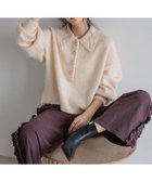 【ローリーズファーム/LOWRYS FARM】のポロニットプルオーバーLS 人気、トレンドファッション・服の通販 founy(ファニー) ファッション Fashion レディースファッション Fashion for Women トップス・カットソー Cut & Sew Tops ニット Knit Tops & Sweaters カジュアルプルオーバー・ニットトップス Pullovers & Knit Tops / Casual Pullovers クロップド Cropped, Short Length ボトム Bottoms, Lower Wear リラックス Relax, Relaxed Fit ワイド Wide, Wide Fit thumbnail アイボリー08|ID: prp329100004709031 ipo3291000000034716925