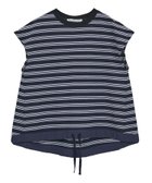 【ガレージ オブ グッド クロージング/GARAGE OF GOOD CLOTHING】のマルチボーダードロストプルオーバー 人気、トレンドファッション・服の通販 founy(ファニー) ファッション Fashion レディースファッション Fashion for Women トップス・カットソー Cut & Sew Tops カジュアルプルオーバー・ニットトップス Pullovers & Knit Tops / Casual Pullovers スリーブ Sleeve, Long Sleeve / Short Sleeve フレンチ French, French Style ヘムライン Hemline, Bottom Cut ボーダー Border, Stripe ポケット Pocket, Pocket Detail ワイド Wide, Wide Fit thumbnail ネイビー|ID: prp329100004709044 ipo3291000000034014259