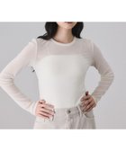 【アダム エ ロペ/ADAM ET ROPE'】のフロッキーチュールクルーネックプルオーバー 人気、トレンドファッション・服の通販 founy(ファニー) ファッション Fashion レディースファッション Fashion for Women トップス・カットソー Cut & Sew Tops カジュアルプルオーバー・ニットトップス Pullovers & Knit Tops / Casual Pullovers インナー Innerwear カットソー Cut and Sewn Top キャミソール Camisole, Spaghetti Strap Top シアー Sheer, See-Through ジャケット Jacket, Outerwear チュール Tulip, Tulip Motif フィット Fit, Slim Fit ベロア Velour, Soft Velvet ポケット Pocket, Pocket Detail A/W・秋冬 Autumn/Winter エレガント 上品 Elegant 2026年 2026 thumbnail ホワイト系(12)|ID: prp329100004709046 ipo3291000000034370171