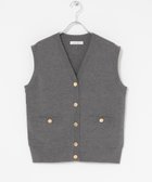 【アーバンリサーチ ロッソ/URBAN RESEARCH ROSSO】のF by ROSSO ウォッシャブルメタル釦ニットベスト 人気、トレンドファッション・服の通販 founy(ファニー) ファッション Fashion レディースファッション Fashion for Women アウター Coat / Outerwear Collection トップス・カットソー Cut & Sew Tops ニット Knit Tops & Sweaters ベスト&ジレ / 重ね着スタイル Vests & Gilets 2025年 2025 2025-2026秋冬・A/W Autumn/Winter 2025–26 AW25–26 冬 Winter / This Winter タートルネック Turtleneck, High Neck フロント Front, Front Design ベスト Vest, Waistcoat ポケット Pocket, Pocket Detail エレガント 上品 Elegant A/W・秋冬 Autumn/Winter thumbnail チャコールグレー|ID: prp329100004709051 ipo3291000000034014296