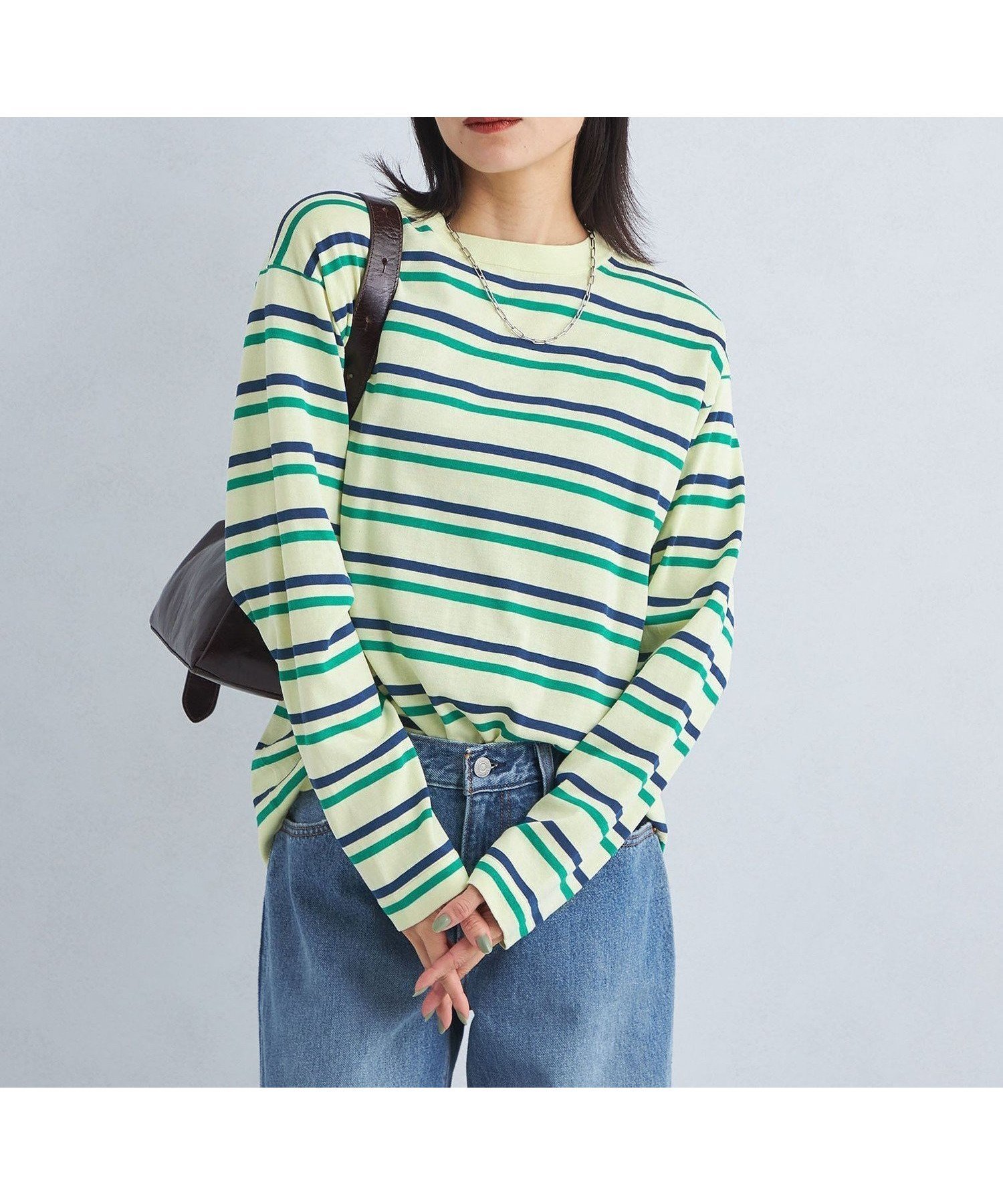 【ユナイテッドアローズ/UNITED ARROWS】の【別注】 RYE TENDER ボーダー ニット Tシャツ 人気、トレンドファッション・服の通販 founy(ファニー) 　ファッション　Fashion　レディースファッション　Fashion for Women　トップス・カットソー　Cut & Sew Tops　ニット　Knit Tops & Sweaters　シャツ・ブラウス・オフィスカジュアル　Elegant Blouses & Button-Ups　ロングTシャツ・Tシャツ　Longline T-Shirts & Tees　春　Spring　秋　Autumn　カットソー　Cut and Sewn Top　デニム　Denim, Jeans Material　ボーダー　Border, Stripe　別注　Limited Edition, Custom Order　S/S・春夏　SS, Spring/Summer, Warm Season　アウトレット　Outlet / Clearance　夏　Summer　エレガント 上品　Elegant　 other-1|ID: prp329100004709086 ipo3291000000034014615
