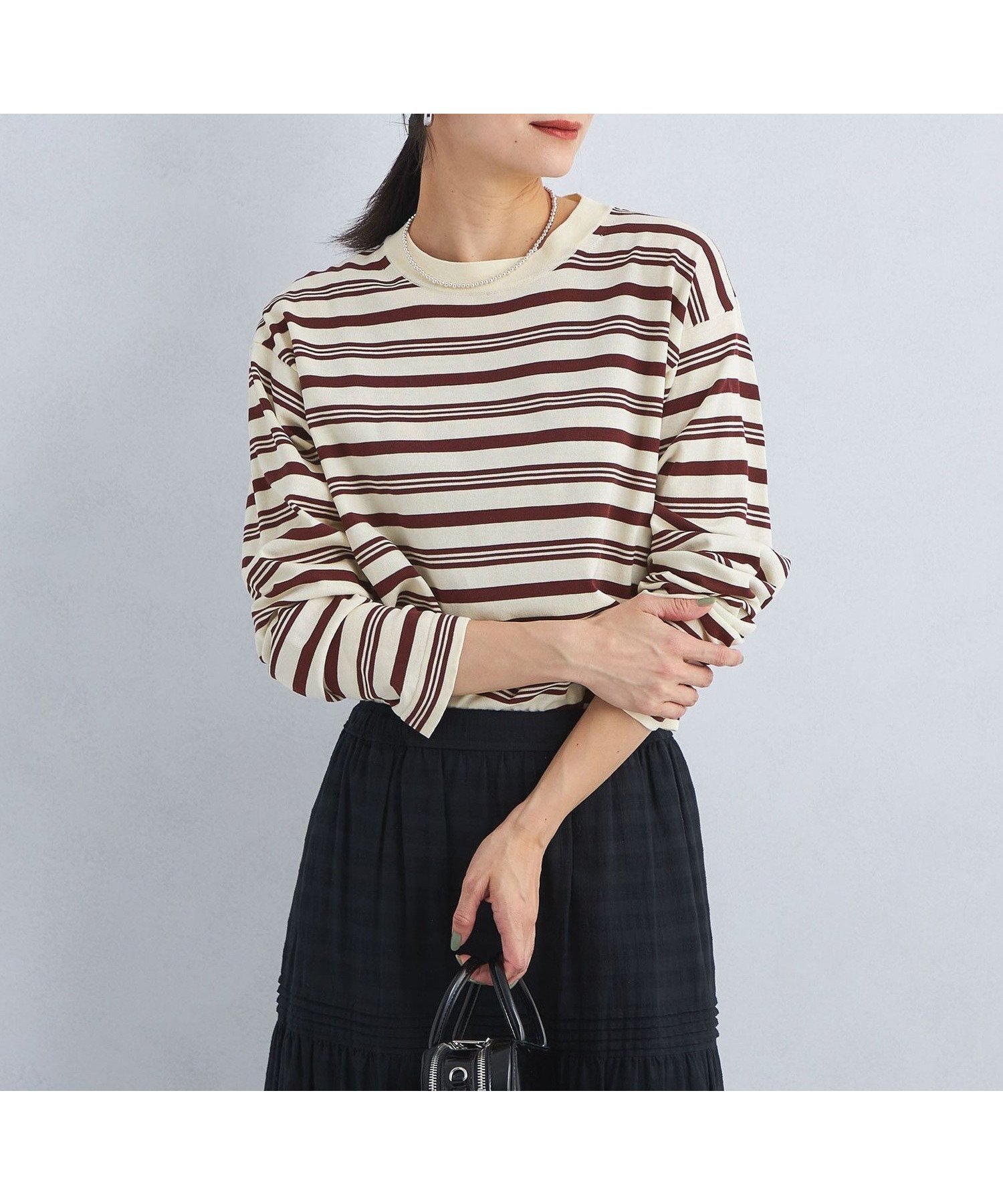 【ユナイテッドアローズ/UNITED ARROWS】の【別注】 RYE TENDER ボーダー ニット Tシャツ インテリア・キッズ・メンズ・レディースファッション・服の通販 founy(ファニー) 　ファッション　Fashion　レディースファッション　Fashion for Women　トップス・カットソー　Cut & Sew Tops　ニット　Knit Tops & Sweaters　シャツ・ブラウス・オフィスカジュアル　Elegant Blouses & Button-Ups　ロングTシャツ・Tシャツ　Longline T-Shirts & Tees　春　Spring　秋　Autumn　カットソー　Cut and Sewn Top　デニム　Denim, Jeans Material　ボーダー　Border, Stripe　別注　Limited Edition, Custom Order　S/S・春夏　SS, Spring/Summer, Warm Season　アウトレット　Outlet / Clearance　夏　Summer　エレガント 上品　Elegant　MD.BROWN|ID: prp329100004709086 ipo3291000000034014618