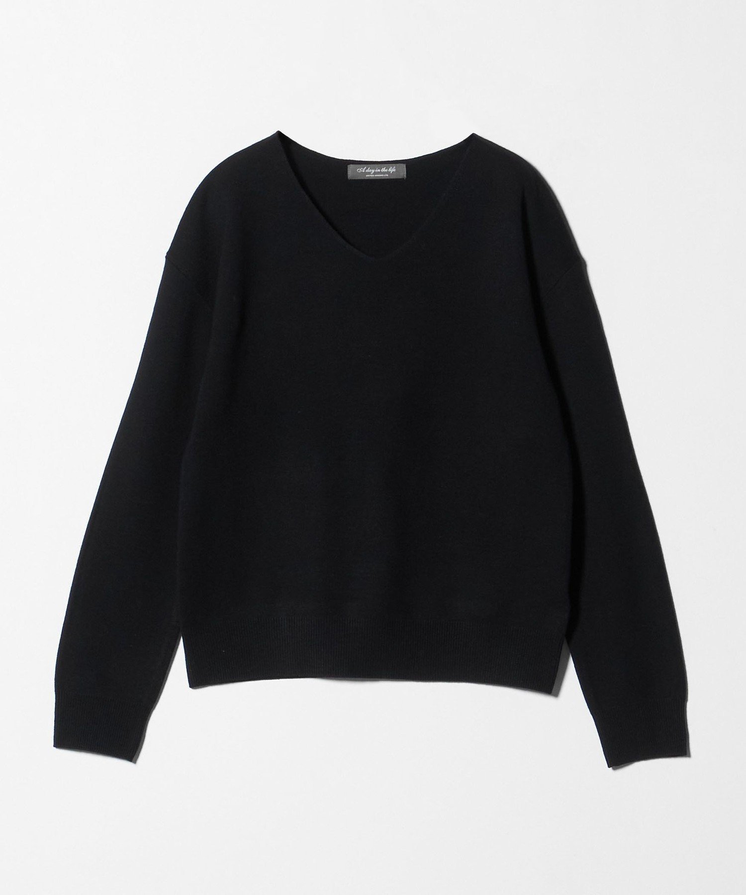 【ユナイテッドアローズ/UNITED ARROWS】のミラノリブ Vネックニット -ウォッシャブル- A DAY IN THE LIFE インテリア・キッズ・メンズ・レディースファッション・服の通販 founy(ファニー) 　ファッション　Fashion　レディースファッション　Fashion for Women　トップス・カットソー　Cut & Sew Tops　ニット　Knit Tops & Sweaters　Vネックトップス　V-Neck Tops / V-Cut Neckline Shirts　ウォッシャブル　Machine Washable　ウォーム　Warm Fabric　カーディガン　Cardigan, Knitwear　シンプル　Simple, Minimal　ジャケット　Jacket, Outerwear　ストライプ　Stripe, Striped Pattern　デコルテ　Décolleté, Neckline　デニム　Denim, Jeans Material　トレンド　Trend, Trending Now　バランス　Balance, Style Balance　フィット　Fit, Slim Fit　プリーツ　Pleats, Pleated　ベーシック　Basic, Essential　ボトルネック　Bottle Neck, Mock Neck　ボーダー　Border, Stripe　ミラノリブ　Milano Rib, Milano Stitch　アウトレット　Outlet / Clearance　エレガント 上品　Elegant　ビジネス 仕事 通勤　Business / Work / Commuting　BLACK|ID: prp329100004709116 ipo3291000000034014863