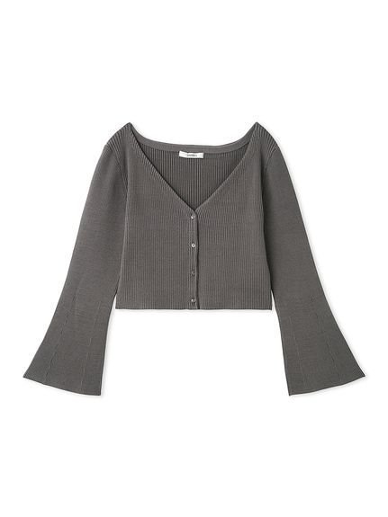 【スナイデル/SNIDEL】のフレアスリーブショートカーディガン インテリア・キッズ・メンズ・レディースファッション・服の通販 founy(ファニー) 　ファッション　Fashion　レディースファッション　Fashion for Women　トップス・カットソー　Cut & Sew Tops　カーディガン・羽織り　Layered Style Cardigans　カーディガン　Cardigan, Knitwear　スマート　Smart, Elegant　スリーブ　Sleeve, Long Sleeve / Short Sleeve　トレンド　Trend, Trending Now　バランス　Balance, Style Balance　フレア　Flare, Flared　ロング　Long, Long-Length　おすすめ　Recommended / Our Picks　GRY[006]|ID: prp329100004709136 ipo3291000000034015028