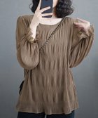 【ミニミニストア/miniministore】のシャーリングブラウス 長袖トップス韓国風 人気、トレンドファッション・服の通販 founy(ファニー) ファッション Fashion レディースファッション Fashion for Women トップス・カットソー Cut & Sew Tops シャツ・ブラウス・オフィスカジュアル Elegant Blouses & Button-Ups インナー Innerwear ギャザー Gathered, Ruffled シアー Sheer, See-Through シフォン Chiffon, Lightweight Fabric シャーリング Shirring, Ruched スラックス Slacks, Dress Pants ダウン Down, Puffer デニム Denim, Jeans Material 長袖 Long Sleeve, Full Sleeve フェミニン Feminine, Girly フリル Frill, Ruffle プリーツ Pleats, Pleated おすすめ Recommended / Our Picks エレガント 上品 Elegant thumbnail ブラウン|ID: prp329100004709180 ipo3291000000034015374