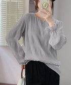 【ミニミニストア/miniministore】のシャーリングブラウス 長袖トップス韓国風 人気、トレンドファッション・服の通販 founy(ファニー) ファッション Fashion レディースファッション Fashion for Women トップス・カットソー Cut & Sew Tops シャツ・ブラウス・オフィスカジュアル Elegant Blouses & Button-Ups インナー Innerwear ギャザー Gathered, Ruffled シアー Sheer, See-Through シフォン Chiffon, Lightweight Fabric シャーリング Shirring, Ruched スラックス Slacks, Dress Pants ダウン Down, Puffer デニム Denim, Jeans Material 長袖 Long Sleeve, Full Sleeve フェミニン Feminine, Girly フリル Frill, Ruffle プリーツ Pleats, Pleated おすすめ Recommended / Our Picks エレガント 上品 Elegant thumbnail グレー|ID: prp329100004709180 ipo3291000000034015376