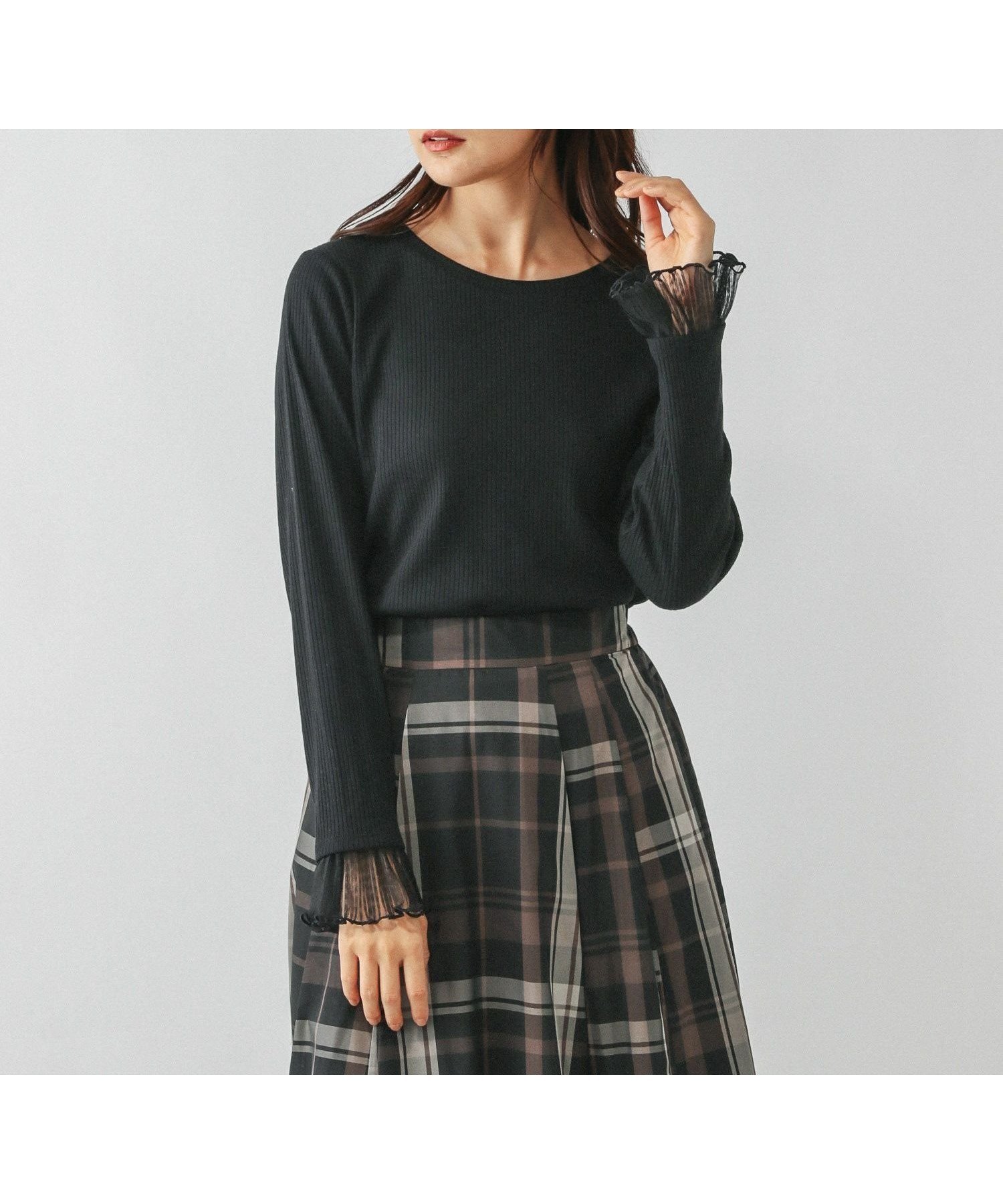 【グローバルワーク/GLOBAL WORK】のBeautee袖フレア長袖/580845 インテリア・キッズ・メンズ・レディースファッション・服の通販 founy(ファニー) ファッション Fashion レディースファッション Fashion for Women トップス・カットソー Cut & Sew Tops おすすめ Recommended / Our Picks インナー Innerwear カーディガン Cardigan, Knitwear シアー Sheer, See-Through ジャケット Jacket, Outerwear スウェット / スエット Sweatshirt, Sweatwear テレコ Ribbed, Rib Stitch デニム Denim, Jeans Material ドッキング Docking, Mixed Material フリル Frill, Ruffle フレア Flare, Flared レース Lace, Lace Fabric 抗菌 Antibacterial, Bacteria-Resistant 長袖 Long Sleeve, Full Sleeve ブラック*チュール09|ID: prp329100004709738 ipo3291000000034726833