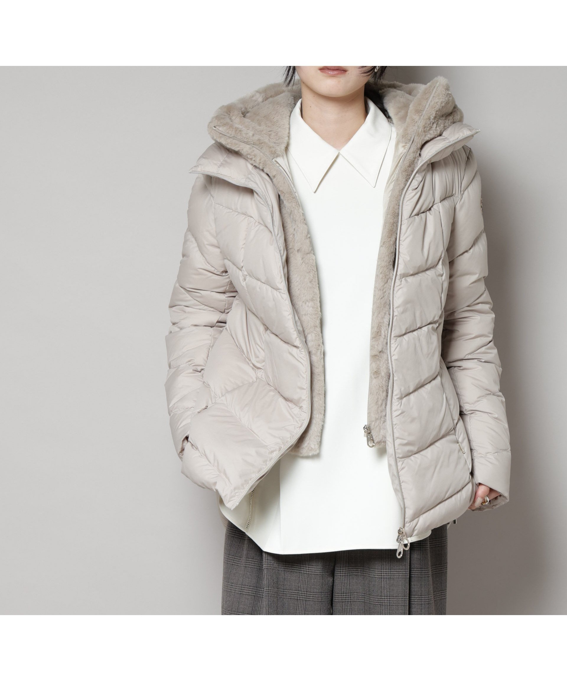 【ナノ ユニバース/nano universe】のCAPE HORN/ALVAREZ インテリア・キッズ・メンズ・レディースファッション・服の通販 founy(ファニー) 　ファッション　Fashion　レディースファッション　Fashion for Women　イタリア　Italy　ジャケット　Jacket, Outerwear　スリット　Slit, Slit Detail　タオル　Towel, Bath Towel　ダウン　Down, Puffer　ダブル　Double, Double-Breasted　ファブリック　Fabric, Textile　フェイクファー　Faux Fur, Imitation Fur　フラップ　Flap, Flap Pocket　ポケット　Pocket, Pocket Detail　メンズ　Men's, Menswear　おすすめ　Recommended / Our Picks　2025年　2025　2025-2026秋冬・A/W　Autumn/Winter 2025–26 AW25–26　ライトベージュ1|ID: prp329100004709749 ipo3291000000034608243