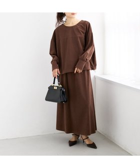 【ルクールブラン/le.coeur blanc】のカットコーデュロイ2WAYプル×スカートセット 人気、トレンドファッション・服の通販 founy(ファニー) ファッション Fashion レディースファッション Fashion for Women スカート Skirts おすすめ Recommended / Our Picks コーデュロイ Corduroy, Cord Fabric セットアップ Set-Up, Coordinated Outfit バランス Balance, Style Balance リラックス Relax, Relaxed Fit 冬 Winter / This Winter 秋 Autumn |ID:prp329100004710162