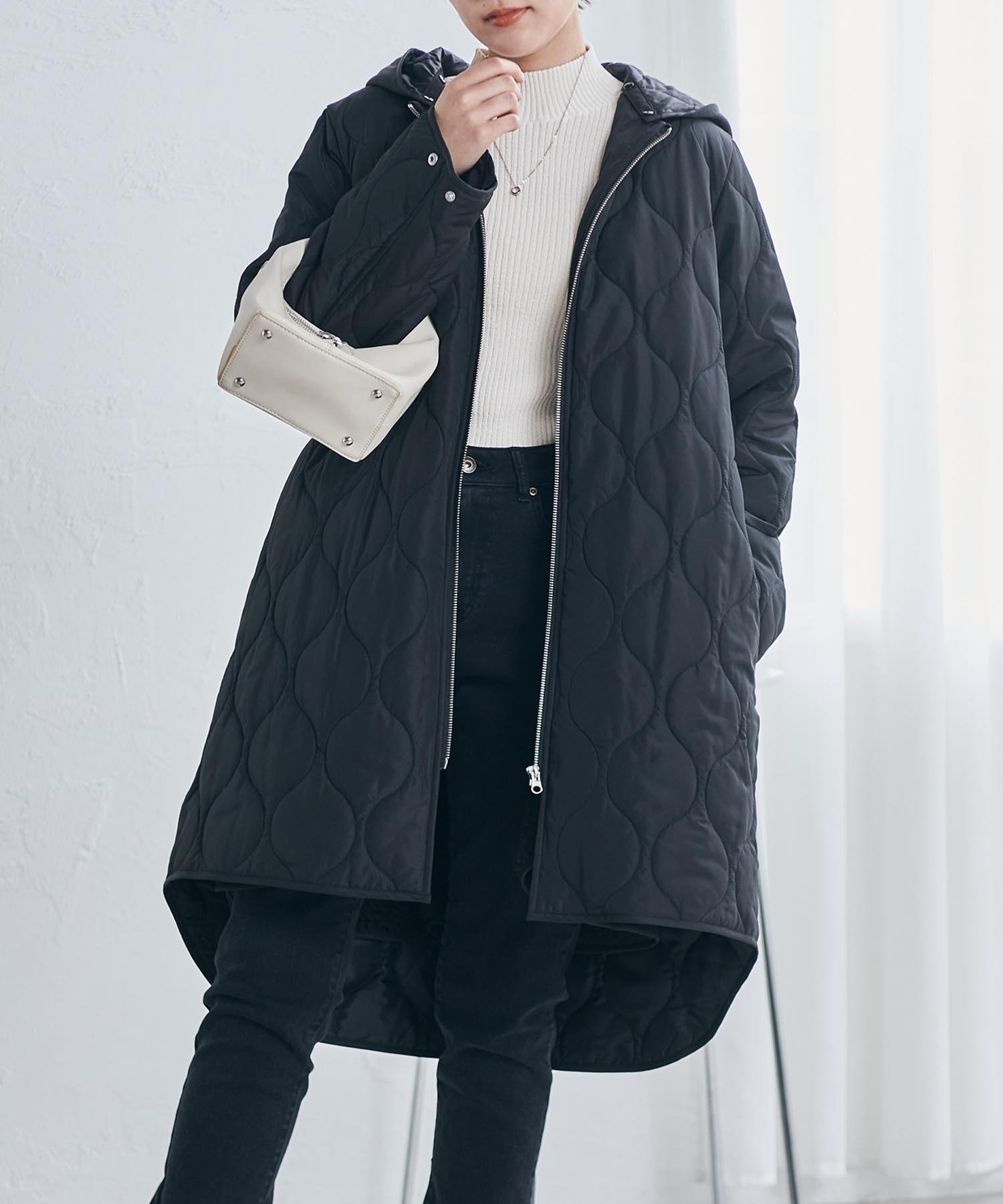 【ラナン/Ranan】の3wayキルティングコート インテリア・キッズ・メンズ・レディースファッション・服の通販 founy(ファニー) 　ファッション　Fashion　レディースファッション　Fashion for Women　アウター　Coat / Outerwear Collection　コート・ロングコート・ピーコート　Long Coats, Peacoats & More　インナー　Innerwear　春　Spring　秋　Autumn　キルティング　Quilted, Quilting　タフタ　Taffeta, Structured Fabric　タートルネック　Turtleneck, High Neck　ポケット　Pocket, Pocket Detail　防寒　Cold Protection, Winter-Ready　ライナー　Liner, Inner Layer　ロング　Long, Long-Length　おすすめ　Recommended / Our Picks　ブラック|ID: prp329100004710228 ipo3291000000034285653