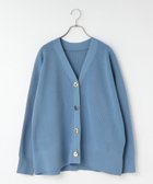 【ローリーズファーム/LOWRYS FARM】のデコボタンBIGVカーディガン 人気、トレンドファッション・服の通販 founy(ファニー) ファッション Fashion レディースファッション Fashion for Women トップス・カットソー Cut & Sew Tops カーディガン・羽織り Layered Style Cardigans カーディガン Cardigan, Knitwear シンプル Simple, Minimal デニム Denim, Jeans Material フレア Flare, Flared ロング Long, Long-Length ワイド Wide, Wide Fit 洗える Machine Washable 秋 Autumn 軽量 Lightweight, Ultra Light thumbnail ブルー84|ID: prp329100004710370 ipo3291000000034252525