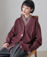 【ローリーズファーム/LOWRYS FARM】のデコボタンBIGVカーディガン 人気、トレンドファッション・服の通販 founy(ファニー) ファッション Fashion レディースファッション Fashion for Women トップス・カットソー Cut & Sew Tops カーディガン・羽織り Layered Style Cardigans カーディガン Cardigan, Knitwear シンプル Simple, Minimal デニム Denim, Jeans Material フレア Flare, Flared ロング Long, Long-Length ワイド Wide, Wide Fit 洗える Machine Washable 秋 Autumn 軽量 Lightweight, Ultra Light |ID:prp329100004710370