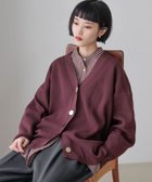 【ローリーズファーム/LOWRYS FARM】のデコボタンBIGVカーディガン ワイン38|ID: prp329100004710370 ipo3291000000034606871