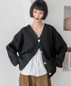 【ローリーズファーム/LOWRYS FARM】のデコボタンBIGVカーディガン ブラック09|ID: prp329100004710370 ipo3291000000034606875