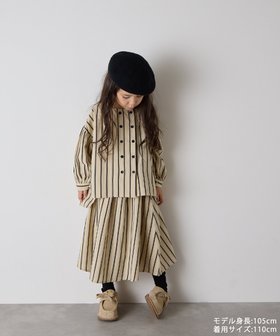 【リジェール/riziere / KIDS】の【リンクコーデ】ガールズランダムストライプセットアップ 人気、トレンドファッション・服の通販 founy(ファニー) ファッション Fashion キッズファッション Fashion for Kids シンプル Simple, Minimal ストライプ Stripe, Striped Pattern セットアップ Set-Up, Coordinated Outfit ダブル Double, Double-Breasted ボーイズ Boyish, Boy Style ポケット Pocket, Pocket Detail ランダム Random, Irregular |ID:prp329100004710457