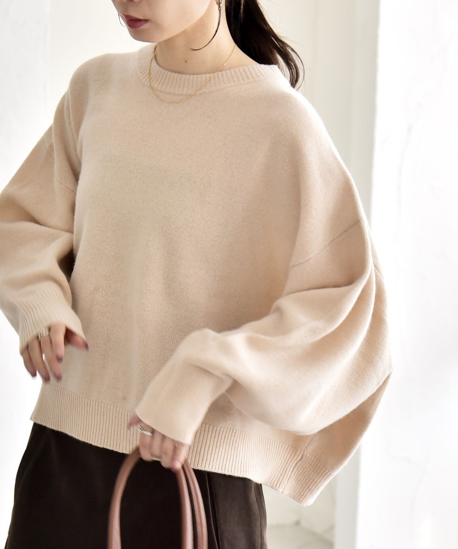 【シップス フォー ウィメン/SHIPS】のquaranciel 手洗い可能 AQUA カシミヤ ミックス ドルマン ニット 25AW インテリア・キッズ・メンズ・レディースファッション・服の通販 founy(ファニー) 　ファッション　Fashion　レディースファッション　Fashion for Women　トップス・カットソー　Cut & Sew Tops　ニット　Knit Tops & Sweaters　洗える　Machine Washable　カットソー　Cut and Sewn Top　タートル　Turtleneck, Turtle Collar　人気　Popular, Best Seller　バランス　Balance, Style Balance　ビッグ　Big, Oversized　ボトム　Bottoms, Lower Wear　ミックス　Mix, Mixed Style　ルーズ　Loose, Oversized　ロング　Long, Long-Length　おすすめ　Recommended / Our Picks　ビジネス 仕事 通勤　Business / Work / Commuting　2025年　2025　2025-2026秋冬・A/W　Autumn/Winter 2025–26 AW25–26　ベージュ|ID: prp329100004710467 ipo3291000000034450792